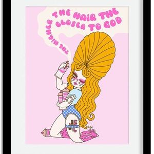 PRINT ONLY NO FRAME • Valfré The Higher The Hair Art Print